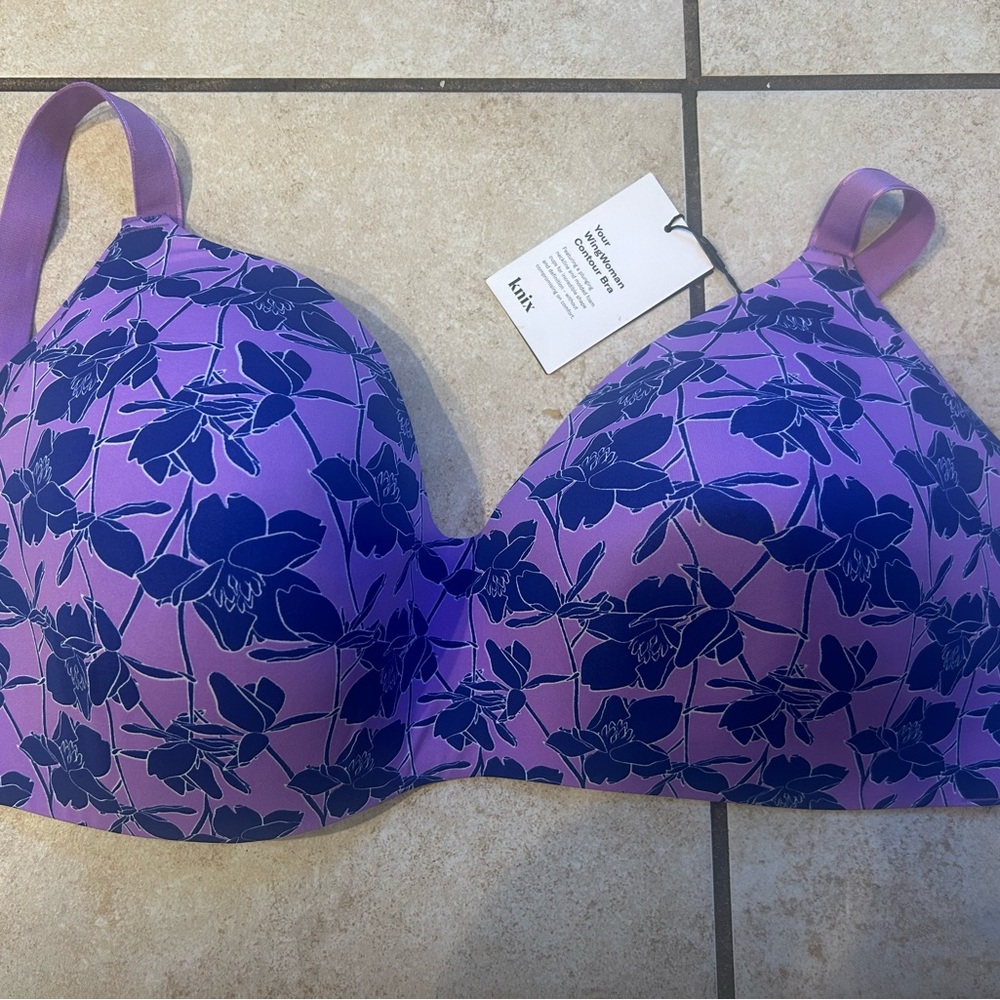 Knix Purple Floral Bra - Picture 3 of 8
